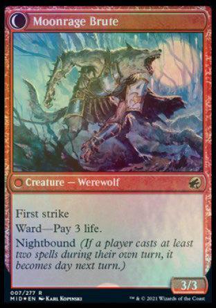 Brutal Cathar // Moonrage Brute [Innistrad: Midnight Hunt Prerelease Promos] | Boutique FDB TCG