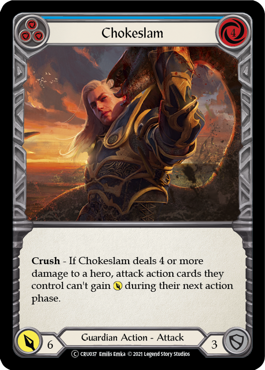 Chokeslam (Blue) [U-CRU037] (Crucible of War Unlimited)  Unlimited Normal | Boutique FDB TCG