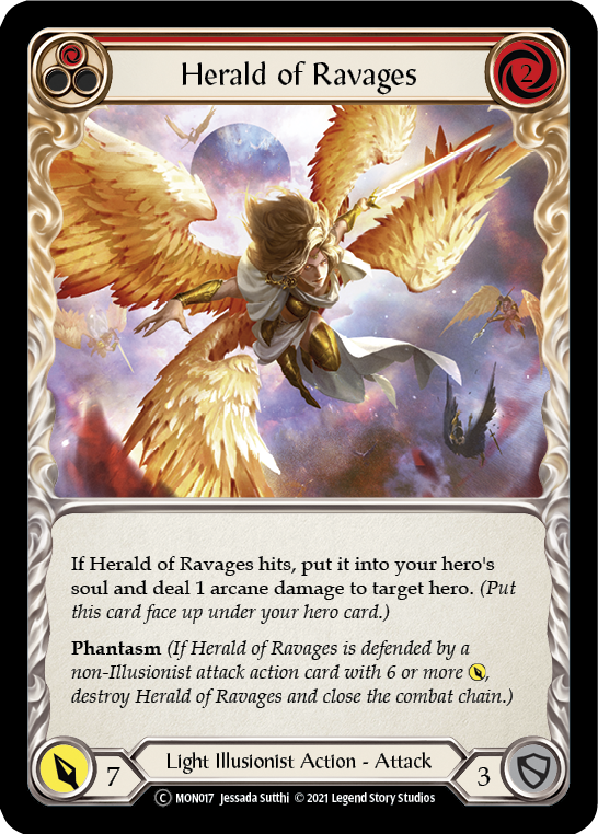 Herald of Ravages (Red) [U-MON017] (Monarch Unlimited)  Unlimited Normal | Boutique FDB TCG