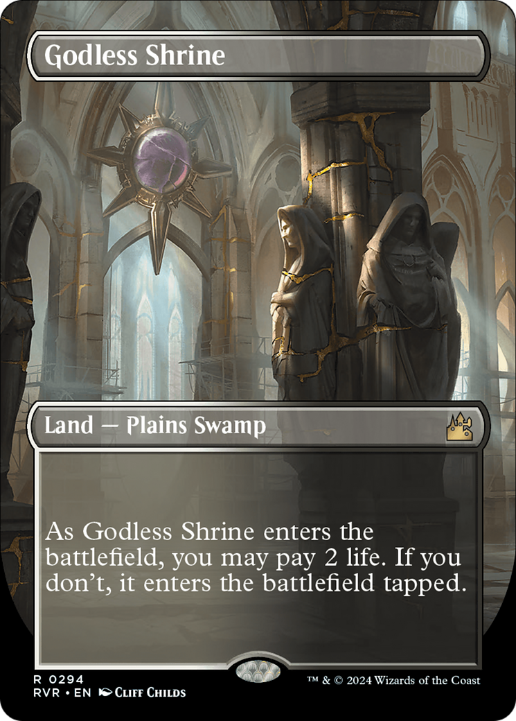 Godless Shrine (Borderless) [Ravnica Remastered] | Boutique FDB TCG