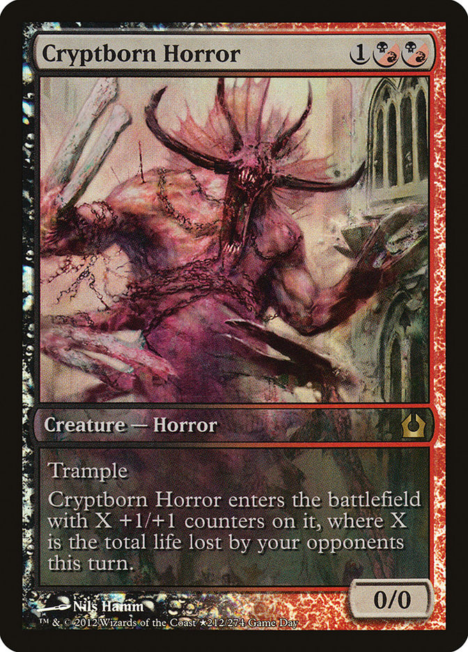 Cryptborn Horror (Game Day) (Extended Art) [Return to Ravnica Promos] | Boutique FDB TCG