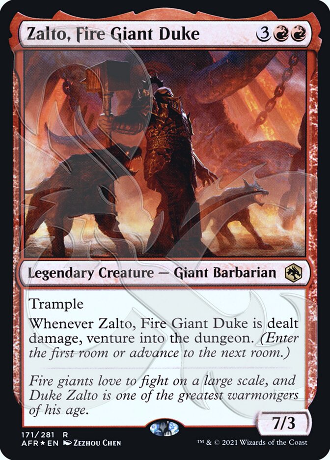Zalto, Fire Giant Duke (Ampersand Promo) [Dungeons & Dragons: Adventures in the Forgotten Realms Promos] | Boutique FDB TCG