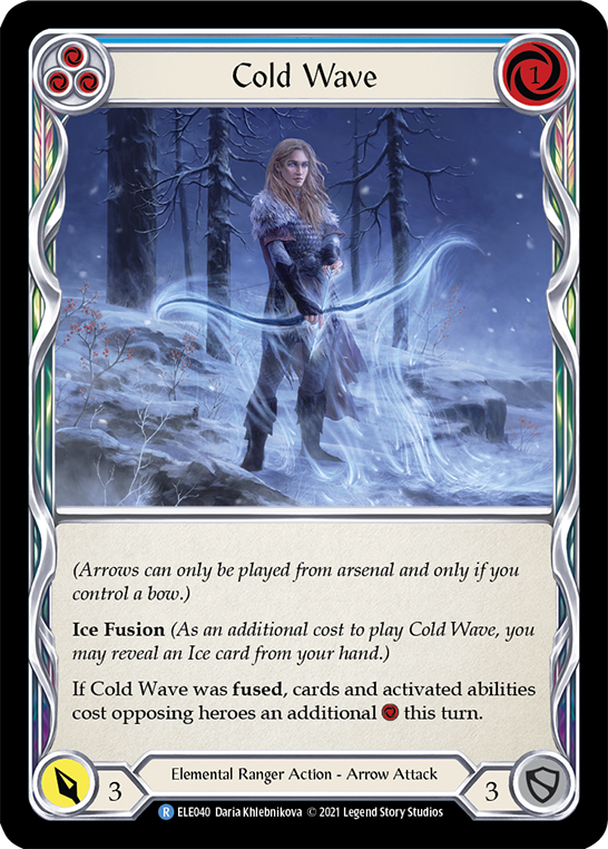 Cold Wave (Blue) [ELE040] (Tales of Aria)  1st Edition Normal | Boutique FDB TCG