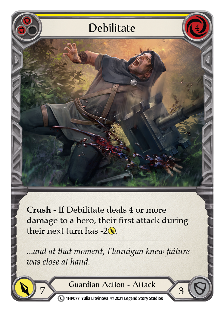 Debilitate (Yellow) [1HP077] (History Pack 1) | Boutique FDB TCG