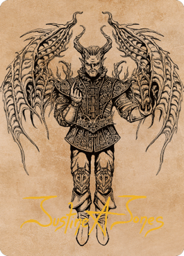 Raphael, Fiendish Savior Art Card (75) (Gold-Stamped Signature) [Commander Legends: Battle for Baldur's Gate Art Series] | Boutique FDB TCG