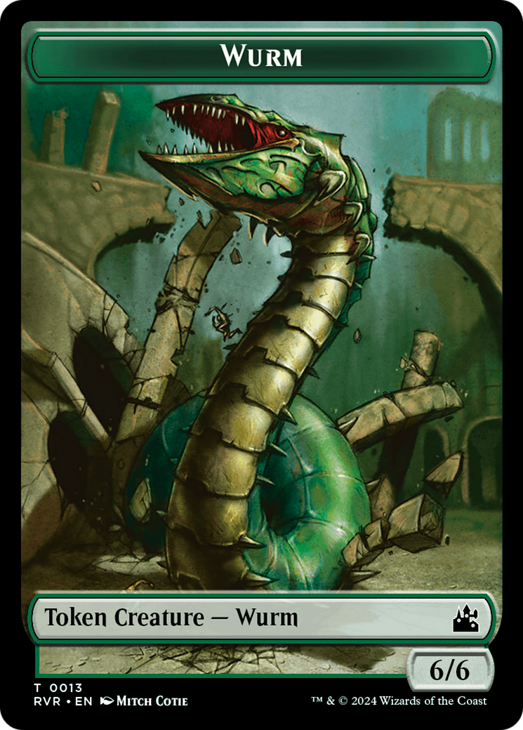 Wurm Token [Ravnica Remastered Tokens] | Boutique FDB TCG