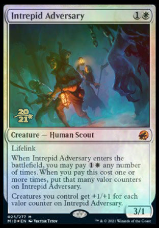 Intrepid Adversary [Innistrad: Midnight Hunt Prerelease Promos] | Boutique FDB TCG