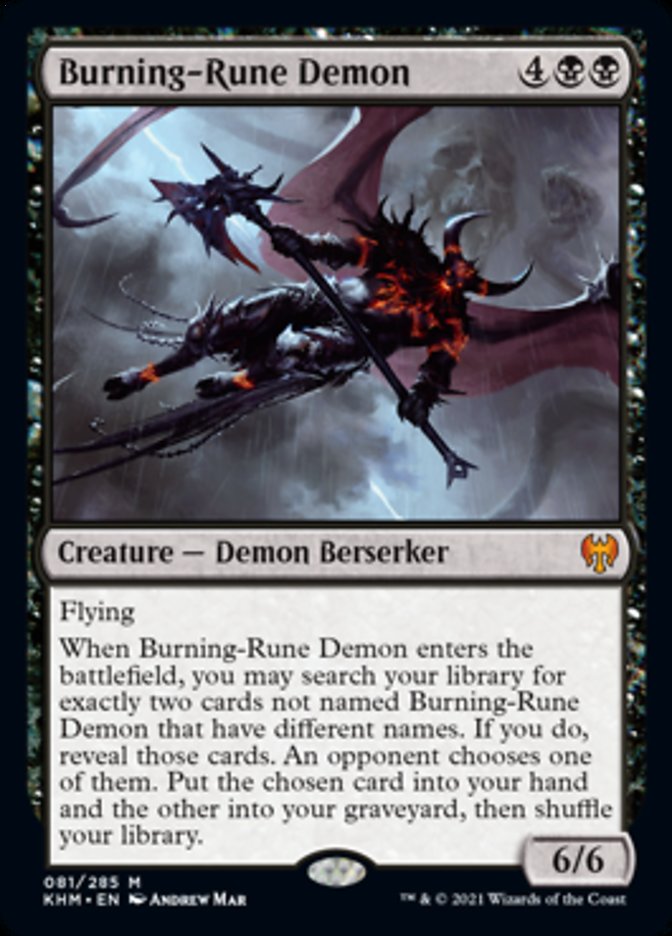 Burning-Rune Demon [Kaldheim] | Boutique FDB TCG