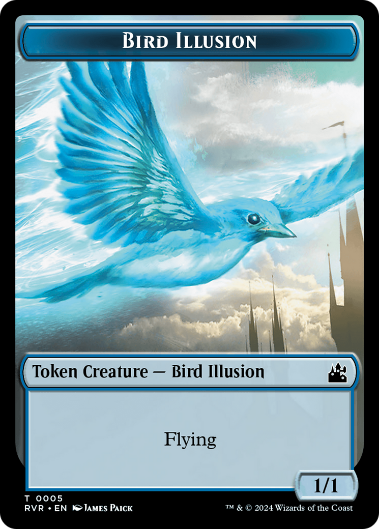 Bird Illusion Token [Ravnica Remastered Tokens] | Boutique FDB TCG