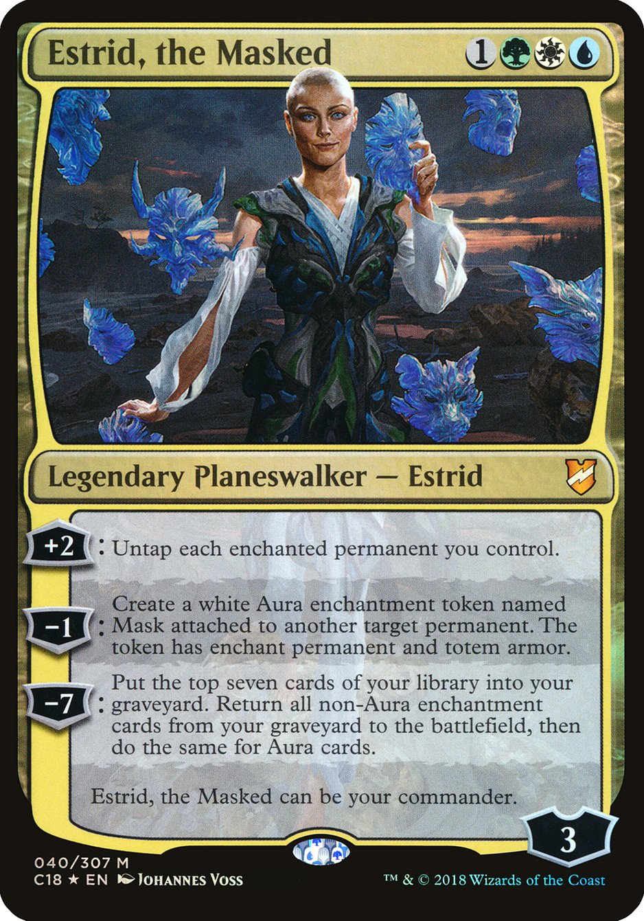 Estrid, the Masked (Oversized) [Commander 2018 Oversized] | Boutique FDB TCG