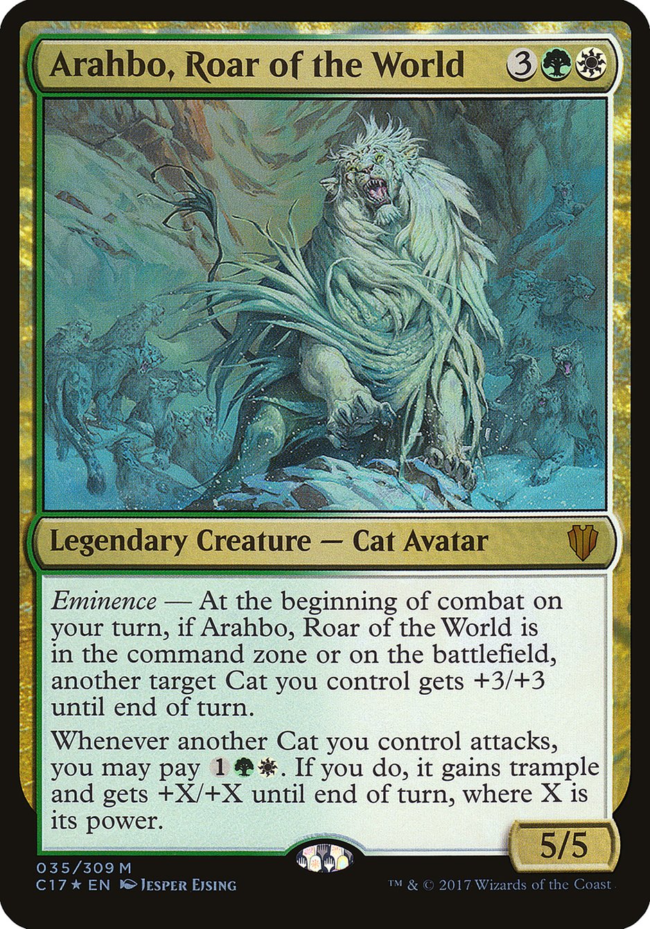 Arahbo, Roar of the World (Oversized) [Commander 2017 Oversized] | Boutique FDB TCG