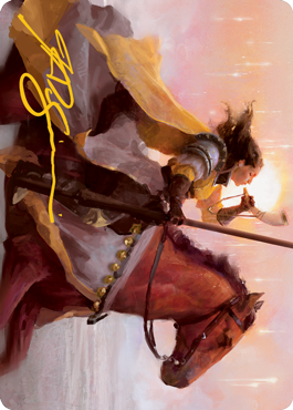 Sunrise Cavalier Art Card (Gold-Stamped Signature) [Innistrad: Midnight Hunt Art Series] | Boutique FDB TCG