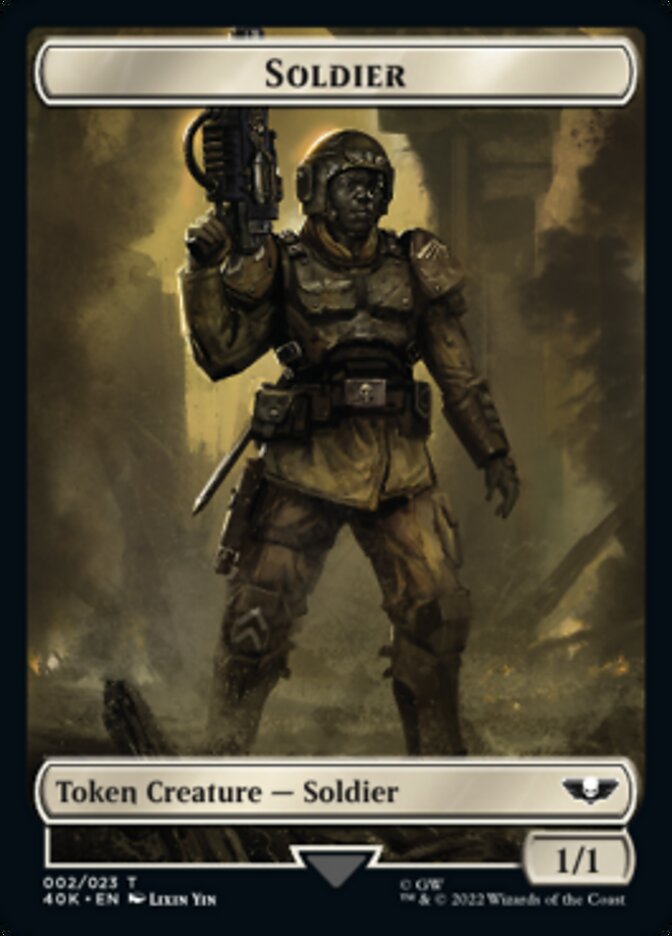 Soldier (002) // Zephyrim Double-Sided Token [Warhammer 40,000 Tokens] | Boutique FDB TCG