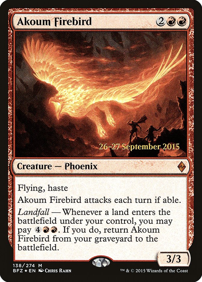 Akoum Firebird [Battle for Zendikar Prerelease Promos] | Boutique FDB TCG