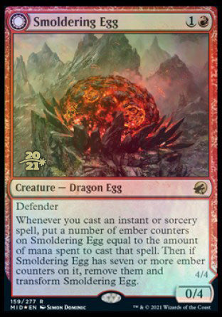 Smoldering Egg // Ashmouth Dragon [Innistrad: Midnight Hunt Prerelease Promos] | Boutique FDB TCG