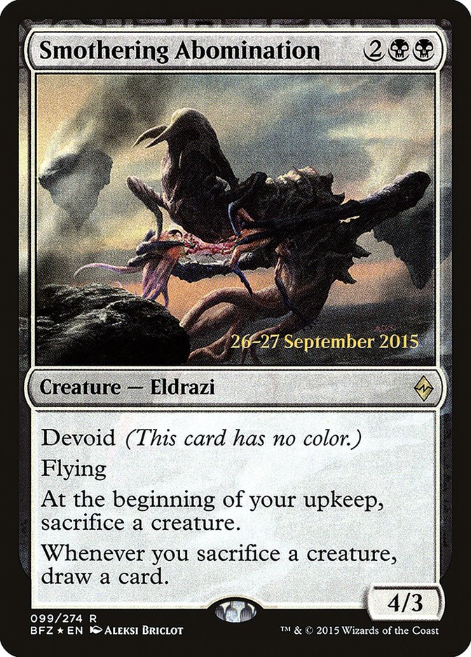 Smothering Abomination [Battle for Zendikar Prerelease Promos] | Boutique FDB TCG