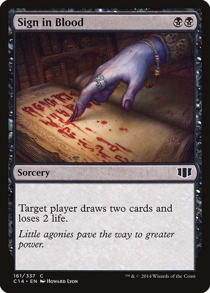 Sign in Blood [Commander 2014] | Boutique FDB TCG