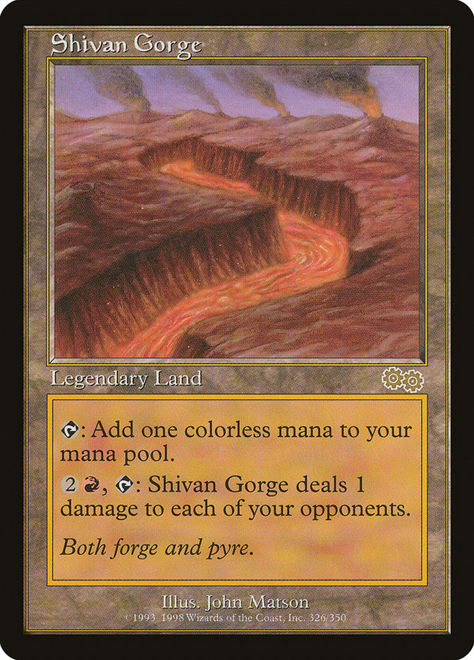 Shivan Gorge [Urza's Saga] | Boutique FDB TCG