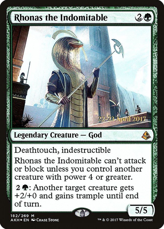 Rhonas the Indomitable [Amonkhet Prerelease Promos] | Boutique FDB TCG