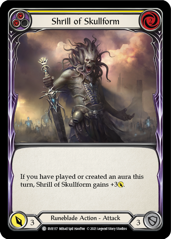 Shrill of Skullform (Yellow) [EVR117] (Everfest)  1st Edition Normal | Boutique FDB TCG