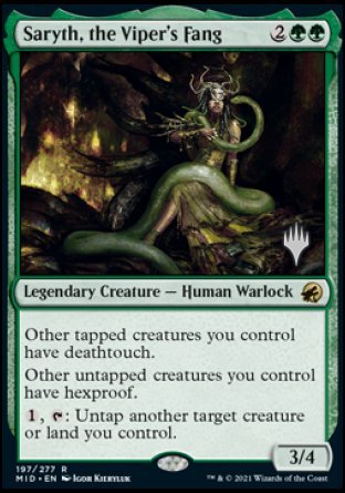 Saryth, the Viper's Fang (Promo Pack) [Innistrad: Midnight Hunt Promos] | Boutique FDB TCG