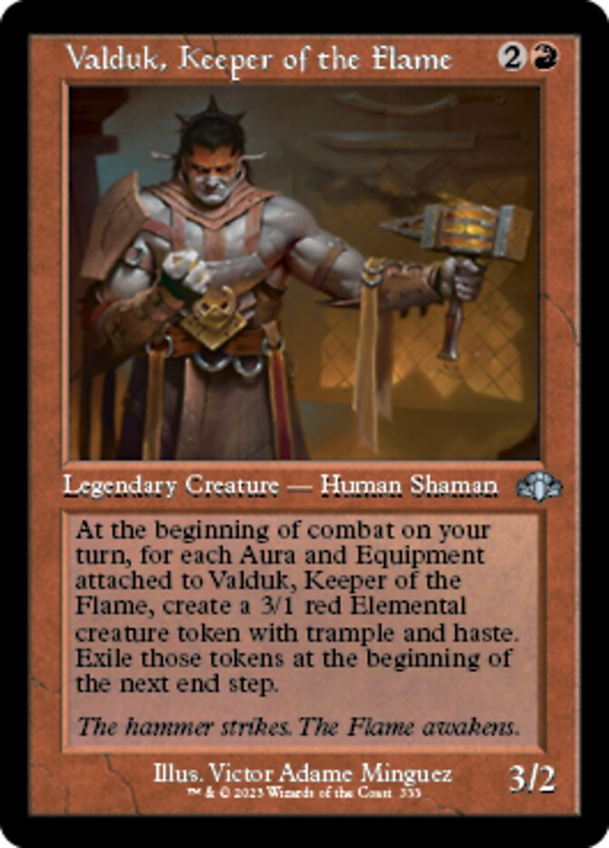 Valduk, Keeper of the Flame (Retro) [Dominaria Remastered] | Boutique FDB TCG