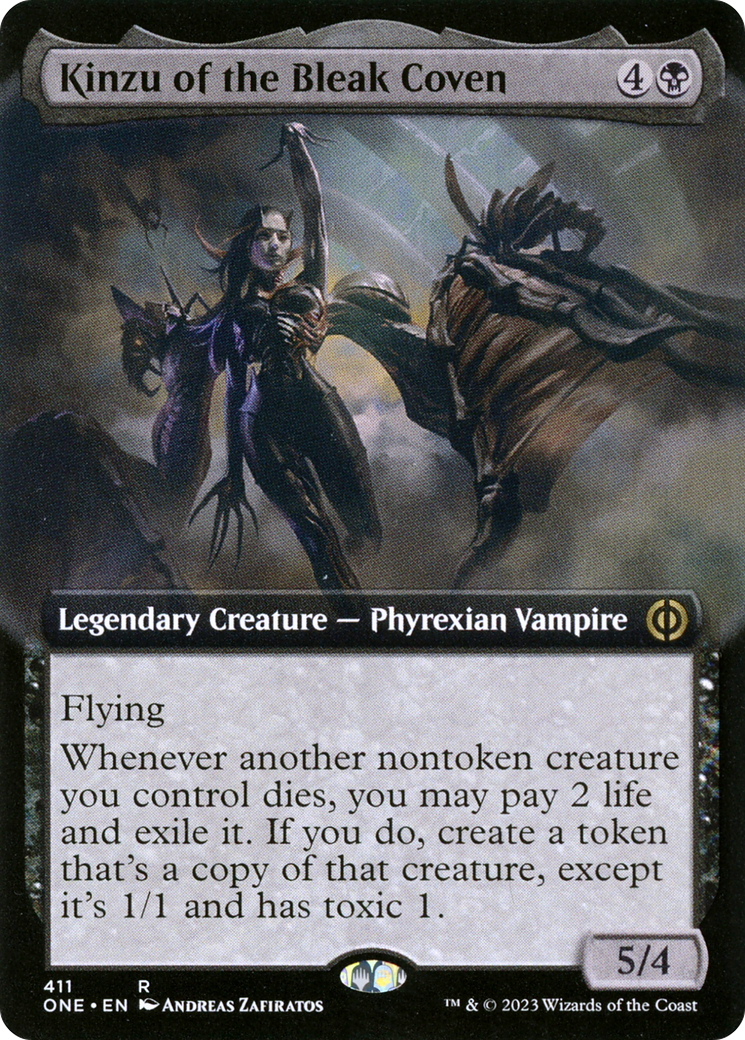 Kinzu of the Bleak Coven (Extended Art) [Phyrexia: All Will Be One] | Boutique FDB TCG