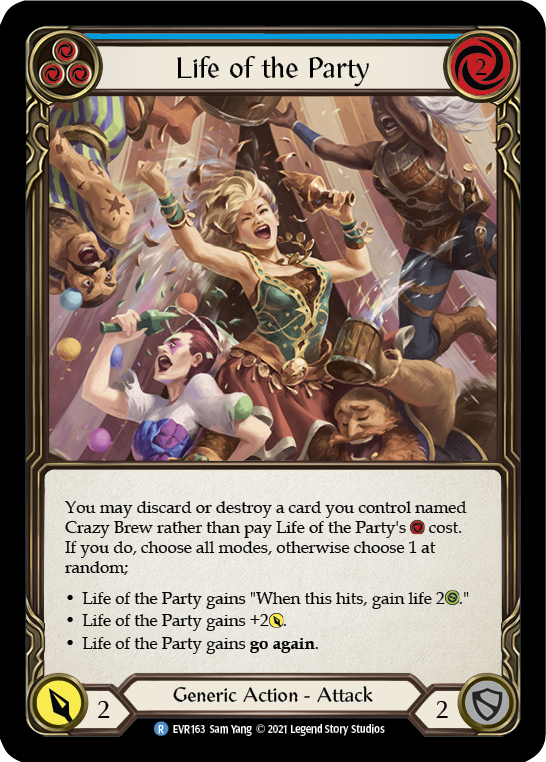 Life of the Party (Blue) [EVR163] (Everfest)  1st Edition Rainbow Foil | Boutique FDB TCG