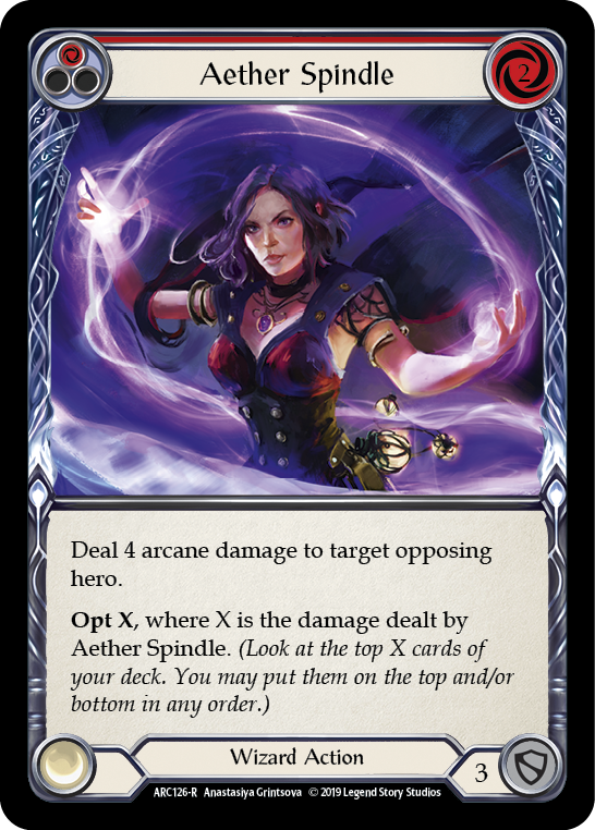 Aether Spindle (Red) [ARC126-R] (Arcane Rising)  1st Edition Normal | Boutique FDB TCG