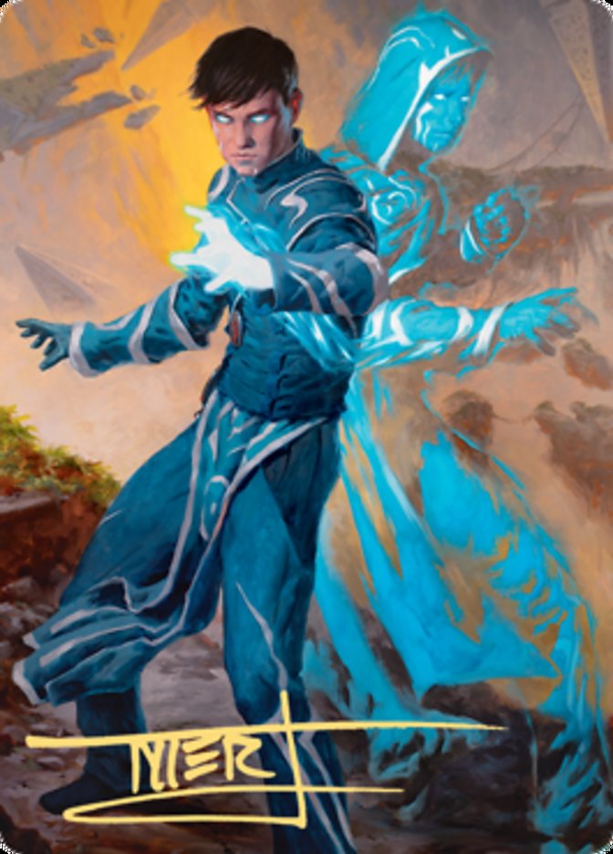 Jace, Mirror Mage 1 Art Card (Gold-Stamped Signature) [Zendikar Rising Art Series] | Boutique FDB TCG