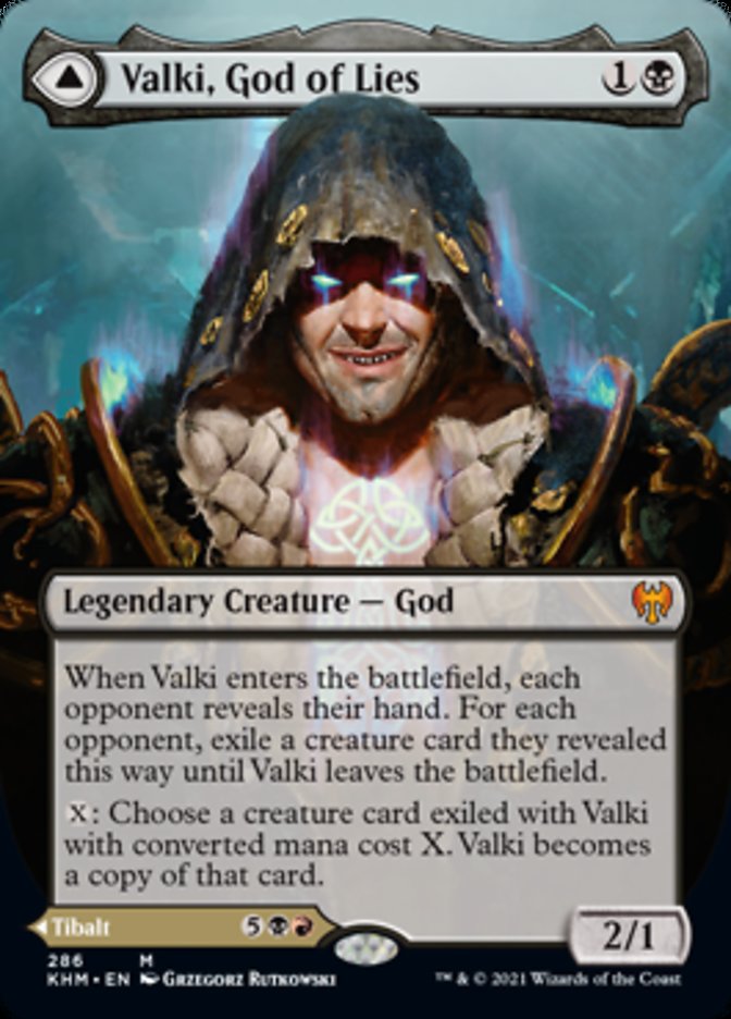 Valki, God of Lies // Tibalt, Cosmic Impostor (Borderless) [Kaldheim] | Boutique FDB TCG