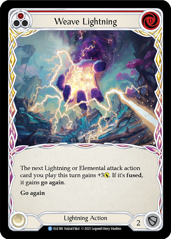 Weave Lightning (Red) [ELE180] (Tales of Aria)  1st Edition Normal | Boutique FDB TCG