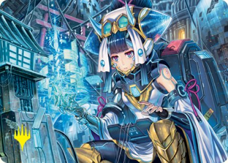 Covert Technician Art Card (Gold-Stamped Signature) [Kamigawa: Neon Dynasty Art Series] | Boutique FDB TCG