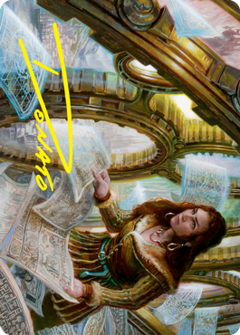 Cartographer's Survey Art Card (Gold-Stamped Signature) [Innistrad: Crimson Vow Art Series] | Boutique FDB TCG