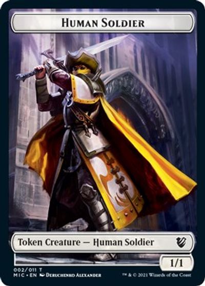 Eldrazi Spawn // Human Soldier Double-Sided Token [Innistrad: Midnight Hunt Commander Tokens] | Boutique FDB TCG