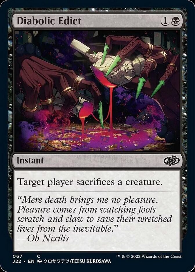 Diabolic Edict [Jumpstart 2022] | Boutique FDB TCG