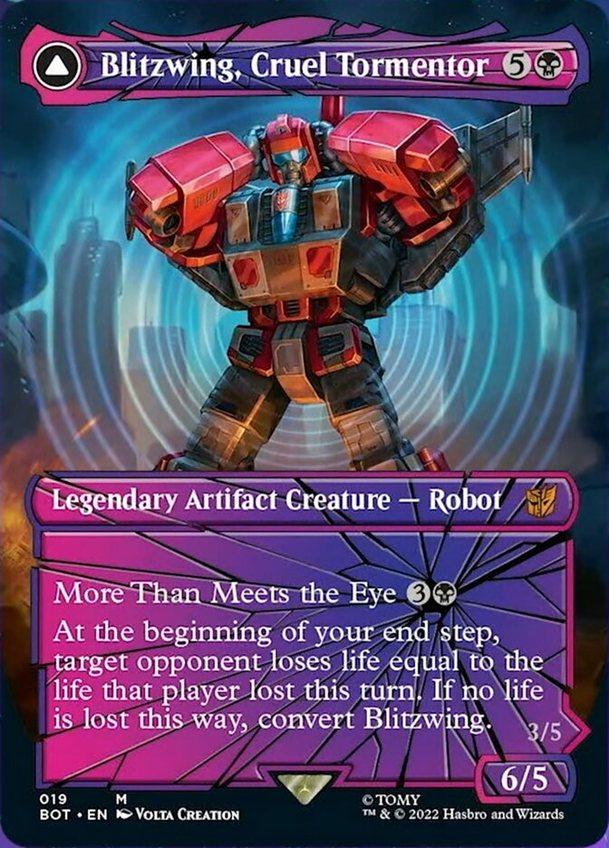 Blitzwing, Cruel Tormentor // Blitzwing, Adaptive Assailant (Shattered Glass) [Transformers] | Boutique FDB TCG