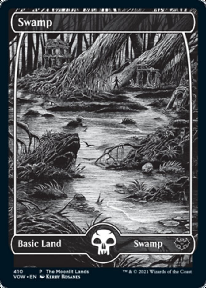 Swamp (The Moonlit Lands) (Foil Etched) [Innistrad: Crimson Vow Promos] | Boutique FDB TCG