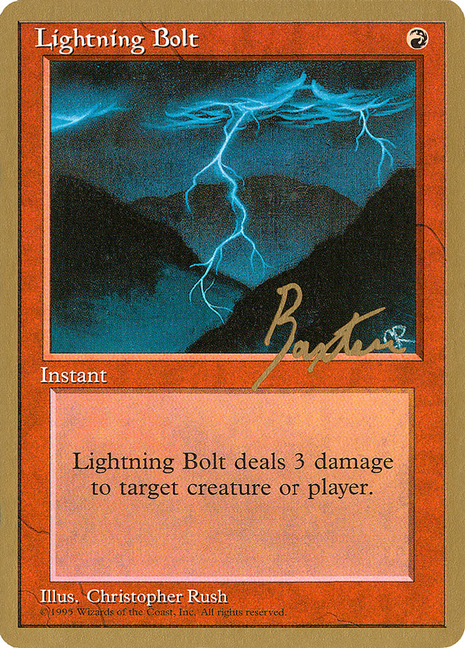 Lightning Bolt (George Baxter) [Pro Tour Collector Set] | Boutique FDB TCG