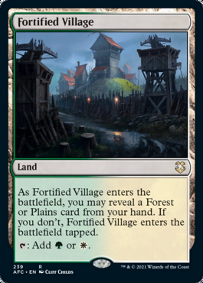 Fortified Village [Dungeons & Dragons: Adventures in the Forgotten Realms Commander] | Boutique FDB TCG