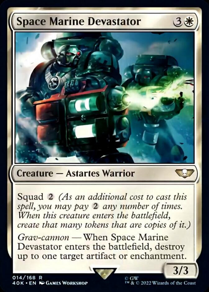 Space Marine Devastator (Surge Foil) [Warhammer 40,000] | Boutique FDB TCG