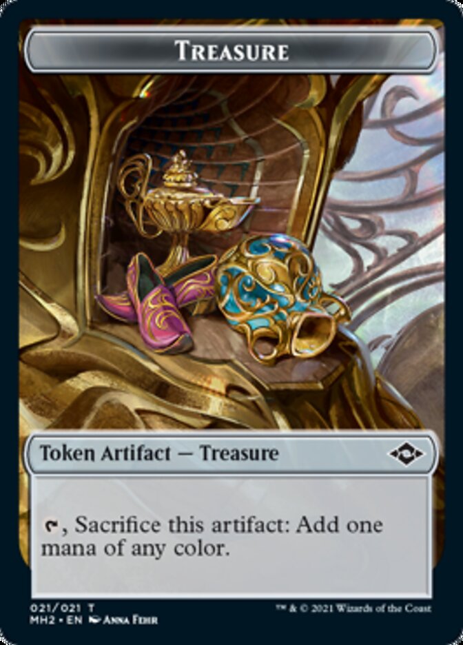 Beast // Treasure (21) Double-Sided Token [Modern Horizons 2 Tokens] | Boutique FDB TCG