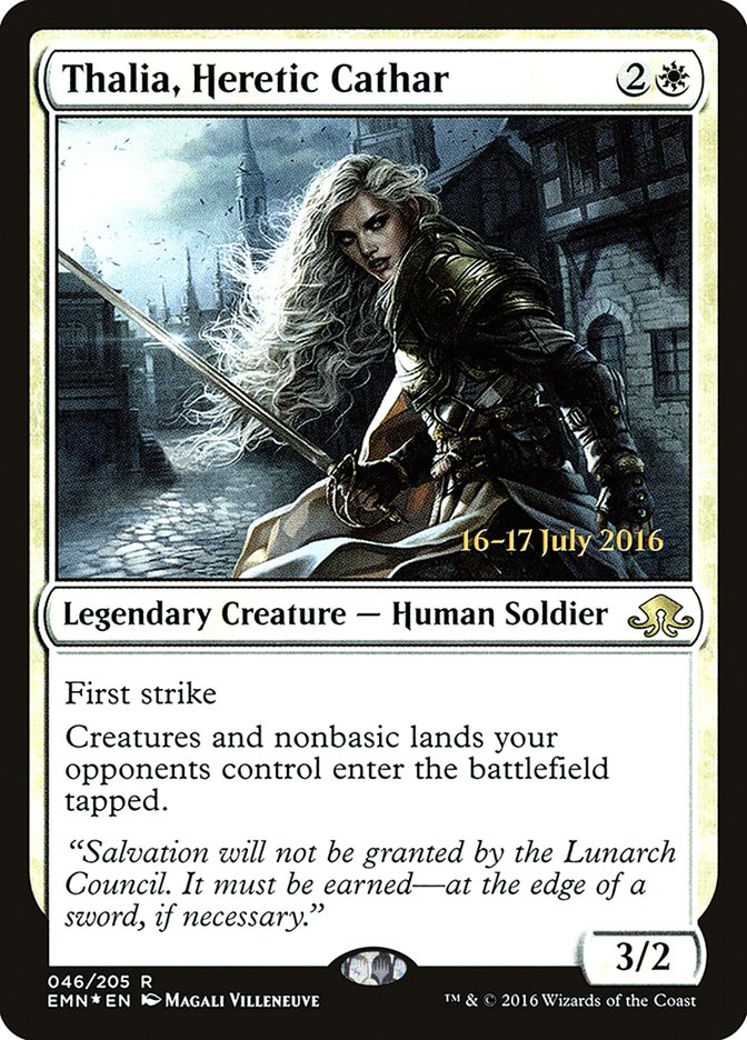 Thalia, Heretic Cathar [Eldritch Moon Prerelease Promos] | Boutique FDB TCG