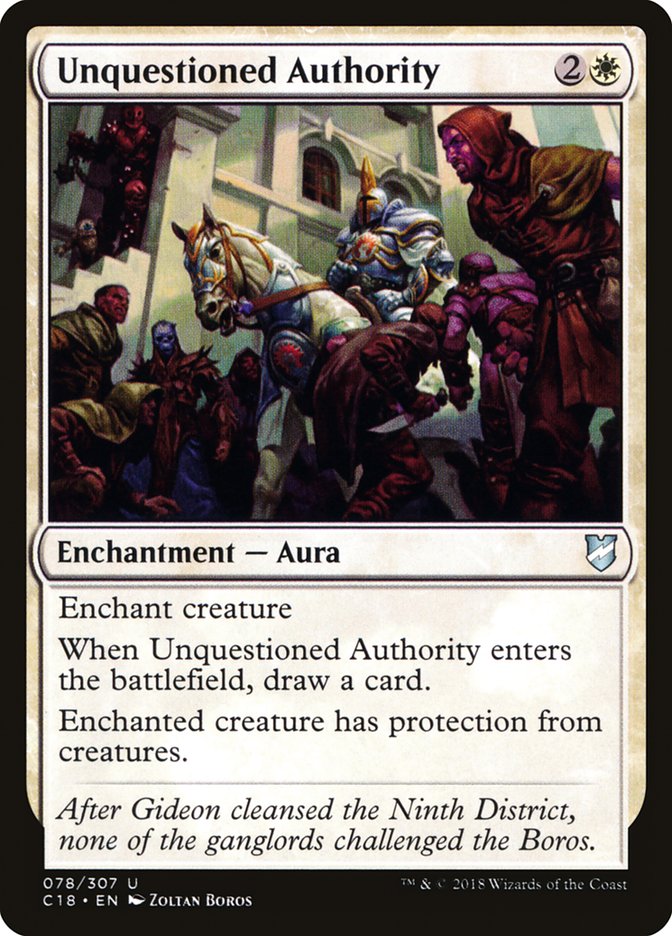 Unquestioned Authority [Commander 2018] | Boutique FDB TCG