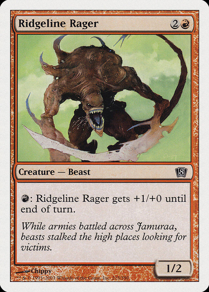 Ridgeline Rager [Eighth Edition] | Boutique FDB TCG