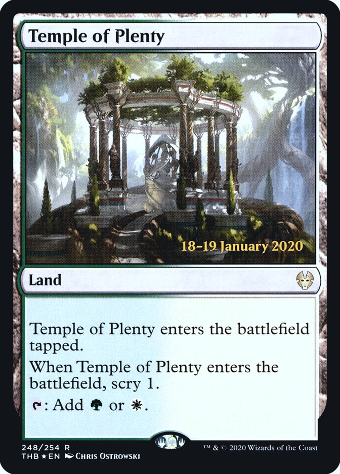 Temple of Plenty [Theros Beyond Death Prerelease Promos] | Boutique FDB TCG