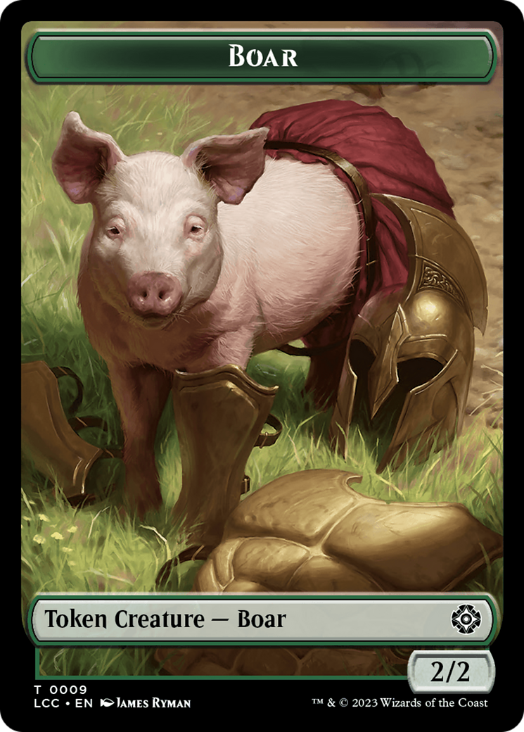 Boar // Merfolk (0005) Double-Sided Token [The Lost Caverns of Ixalan Commander Tokens] | Boutique FDB TCG