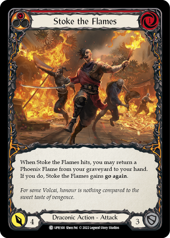 Stoke the Flames [UPR100] (Uprising)  Rainbow Foil | Boutique FDB TCG