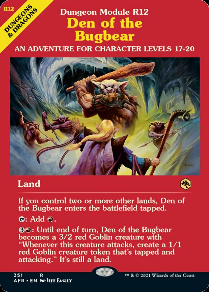 Den of the Bugbear (Dungeon Module) [Dungeons & Dragons: Adventures in the Forgotten Realms] | Boutique FDB TCG
