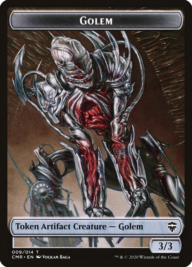 Copy (013) // Golem Double-Sided Token [Commander Legends Tokens] | Boutique FDB TCG